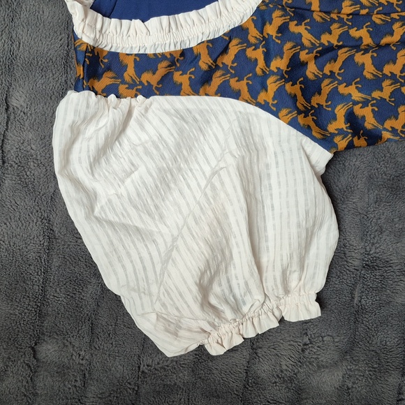 Anthropologie Maeve Puff-Sleeve Twofer Horse Print Mini Dress Size XL, NWT - Picture 6 of 17